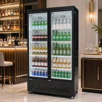 Réfrigérateur de bar à trois portes de haute qualité, refroidi par air, pour boissons et vins