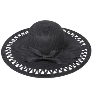 JAKIJAYI Thương Hiệu Mũ Rơm Nữ Mùa Hè Giá Rẻ Sun Hat Floppy Straw Hat Indiana Jones Phong Cách