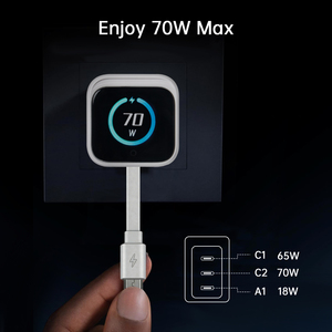 <span class=keywords><strong>Chargeur</strong></span> Super Rapide 70W PD GaN QC3 PPS pour iPhone Samsung Mac Vente en Gros OEM ODM Multi-Ports USB-C Type-C 70W PD GaN - Product Image 2