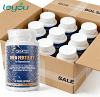 Complément de fertilité masculine en capsules – Mélange de vitamines pour stimuler le nombre de spermatozoïdes chez l'homme – Produit de beauté végétalien, faible en gras et en sucre
