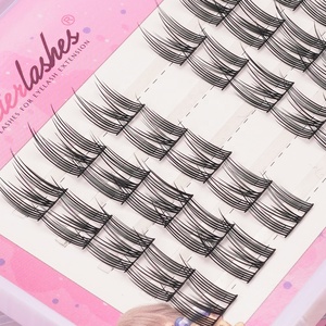 BAMEIER Cils DIY professionnels style <span class=keywords><strong>Manga</strong></span>, naturels, segmentés en bouquets, style œil de chat et elfe, souple, en PBT, en plateau - Product Image 5