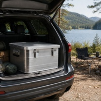Boîte de rangement portable professionnelle en alliage d'aluminium pour le camping, OEM/ODM, antichoc, anti-poussière, boîte à outils