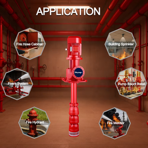Pompe à incendie submersible à longue tige certifiée NFPA Shynpo XBD, haute pression, pour surpression d'eau incendie - Product Image 2