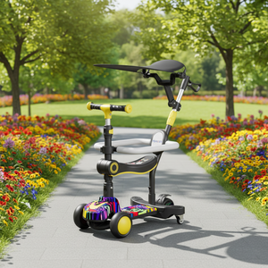 Trottinette pliable <span class=keywords><strong>pour</strong></span> enfants, skateboard, <span class=keywords><strong>poussette</strong></span>, jouet six-en-un, best-seller - Product Image 5