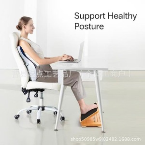 Wooden footrest, adjustable footrest for office <b>desks</b>, home balance board, <b>solid</b> <b>wood</b> stretching tool footstool - Product Image 3