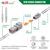 Kit d'outils de sertissage JRready ST6360 pour connecteurs Deutsch DTM, Nouvel outil de sertissage Deutsch et connecteurs à 2, 3, 4, 6, 8, 12 broches avec contact solide.
