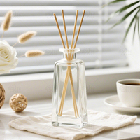 Bouteilles diffuseurs en verre transparent multi-formes pour la maison, 80ml-200ml, avec bouchons et bâtonnets – Vente en gros