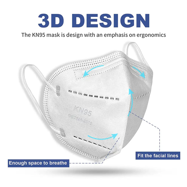 ALLESD Safety Breathable Health Protection 5ly Mask Kn95 Face Mask