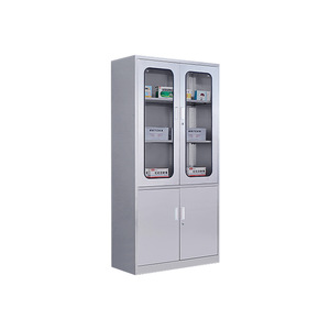 Armoire à médicaments en acier inoxydable Xinlongfei OWS-84 avec portes en verre pour le stockage hospitalier - Product Image 4
