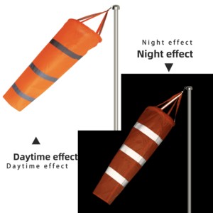Manguito reflectante <span class=keywords><strong>de</strong></span> alta visibilidad para exteriores con pivote <span class=keywords><strong>de</strong></span> acero inoxidable, alta visibilidad diurna y nocturna para aeropuertos y campos petroleros - Product Image 2