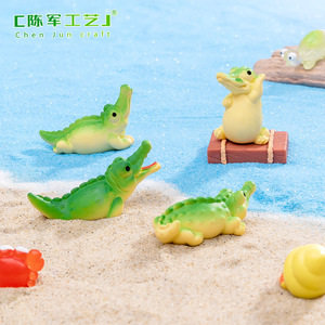 Chenjun Comercio Exterior Nuevo Paisaje de Dibujos Animados Pequeño Cocodrilo Accesorios Decorativos DIY Mini Adornos - Product Image 2