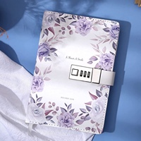 Carnet de notes personnalisé avec impression sur mesure, couverture en cuir A5, planificateur quotidien rechargeable, journal non daté avec serrure, cahier de travail