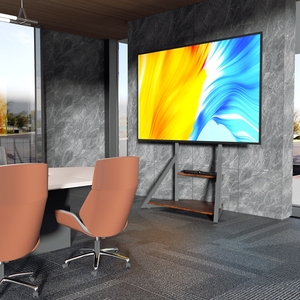 <strong>Corner</strong> Floor TV Stand Heavy Duty TV Mount with Large Storage Wood <strong>Shelf</strong> - Product Image 2