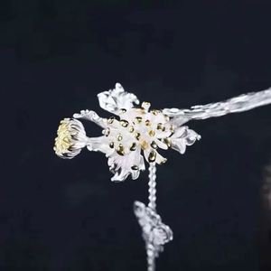Épingles à cheveux pour femmes, bâtonnets à cheveux de style ancien, épingles à cheveux vintage décorées de fleurs, nouvelle épinglette à cheveux en alliage de style chinois avec pompon oscillant - Product Image 3