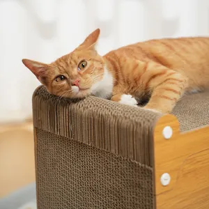 Salon pour chats de grande taille de haute qualité Maison pour chat écologique sans miettes Maison pour chat en carton double