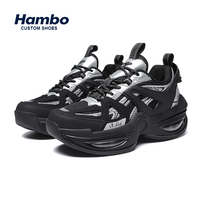 Chaussures de sport décontractées de luxe pour hommes, style streetwear rétro vintage, effet usé, avec coussin d'air, confortables et tendance