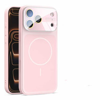 Coque de téléphone en silicone souple avec protection d'objectif en verre Corning, étui magnétique pour téléphones mobiles pour iPhone 17 Pro Max