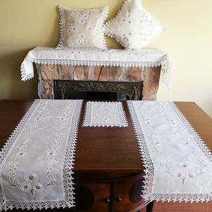 Mantel de Encaje Bordado Blanco Resistente <span class=keywords><strong>para</strong></span> Bodas y Cenas - Product Image 5