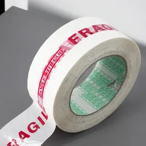 Op Maat Bedrukt Biogradebaar Water Geactiveerde Pvc-Doos Verpakking Plakband Voor Verpakking, Op Maat Gemaakte Pakkettape Skoch