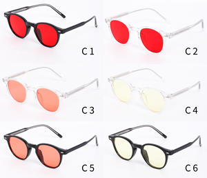 Offre Spéciale rond classique TR90 jaune rouge <span class=keywords><strong>orange</strong></span> lentilles lunettes lunettes de soleil personnalisé Cp Temples Anti lumière bleue lunettes - Product Image 4
