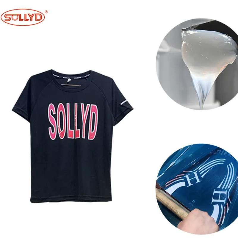 Sollyd หมึกพิมพ์ซิลิโคนเหลวความหนาแน่นสูงสำหรับผ้าฝ้ายรองเท้าสายรัด3D