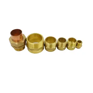 Brass fitting male npt connect with copper socket