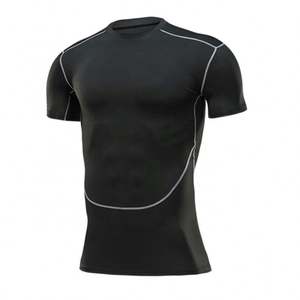 Vente en gros d'usine, vêtements de sport pour hommes, vêtements de course à séchage rapide pour hommes, vêtements de compression pour hommes à manches courtes, YOGA - Product Image 5