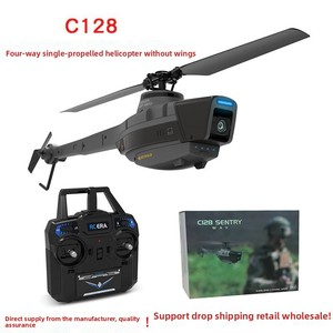 C128 C127 Cánh Quạt Duy Nhất Flybarless Đồ Chơi Máy Bay Đen Bee Drone Máy Ảnh <span class=keywords><strong>RC</strong></span> Điện Bốn Hướng Máy Bay Trực Thăng Cho Người Mới Bắt Đầu - Product Image 3