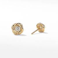 Gemnel Jewelry Sterling Silber Rose Flower Ohr stecker mit Diamant