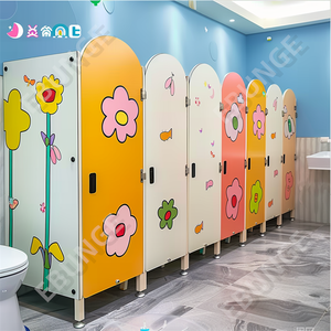 Thiết kế hiện đại New <span class=keywords><strong>HPL</strong></span> nhỏ gọn Laminate cho trẻ em nhà vệ sinh phân vùng buồng - Product Image 3