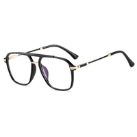 Monture de lunettes optiques carrée Partagas TR90 avec charnière à ressort, double pont, anti-lumière bleue, pour hommes