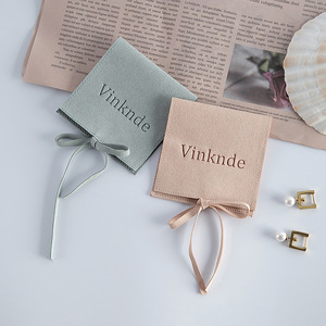 Microfiber Jewelry Pouch Bag Luxury Small Gift Bags With Bow <strong>Tie</strong> Bracelet Necklace Packaging <strong>Envelope</strong> Style With <strong>String</strong> - Product Image 3