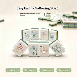 Mahjong américain créatif en acrylique à quatre couches, style occidental, ensemble complet juif, 166 tuiles <span class=keywords><strong>de</strong></span> 30 mm, jeu à mélanger à <span class=keywords><strong>la</strong></span> main - Product Image 1