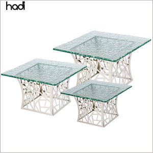 HADI <span class=keywords><strong>Royal</strong></span> Elevation Soporte de pastel de acero inoxidable Banquete DE BODA dorado Buffet Catering Rack <span class=keywords><strong>para</strong></span> uso en restaurante Suministros de hotel - Product Image 4