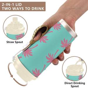 Tasse à café isolée en acier inoxydable avec couvercle et verres à tirer avec poignée en stock - Product Image 5