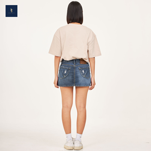 Camiseta de gran tamaño para mujer, de alta calidad CVC Camiseta de algodón, poliéster ecológico, transpirable, informal, cuello redondo, manga corta - Product Image 4