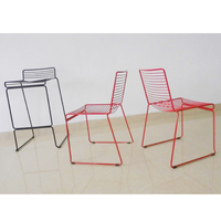 Offre Spéciale creative design moderne style véranda restaurant à manger président de fil métallique jardin chaise en métal