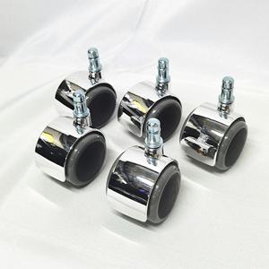 Moderne 2-Zoll-Chrommöbelrollen <span class=keywords><strong>50mm</strong></span> Bürostuhl Lenkrad mit Bremse für Wohnzimmer Krankenhaus & Schule - Product Image 2