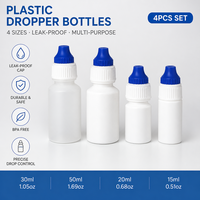 Botellas de Plástico Pequeñas al por Mayor para Uso Químico, Botella con Gotero para Gotas para los Ojos con Punta Larga y Delgada
