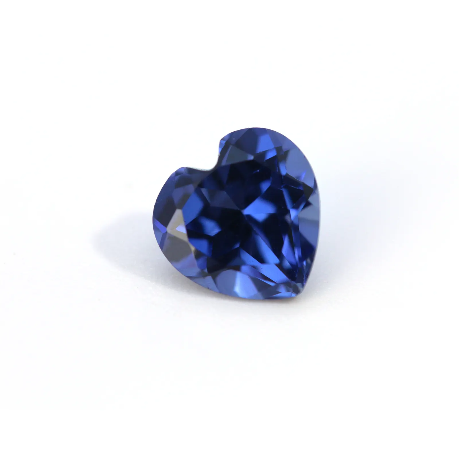 Factory price corundum price per carat 6*6mm heart loose gemstone sapphire Synthetic blue corundum for jewelry/inlay/ring