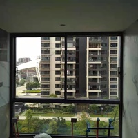 Ventanas Corredizas de Aluminio y Madera Compuesta RC3 con Absorción de Sonido, Vidrio Laminado con Reducción de Ruido para Ventanas de Vista en Villas de Lujo