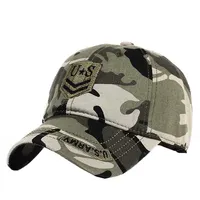 Topi Baseball Tentara AS Logo Bordir Militer Taktis Kustom untuk Pria dan Wanita