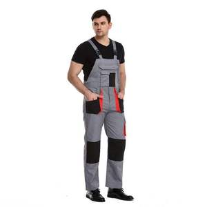 Multi <strong>Pocket</strong> Work Bib <strong>Pants</strong> With Knee Pad Men Work Bib Overalls Custom Logo Design - Product Image 3