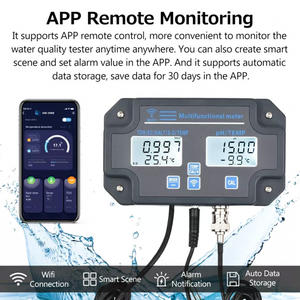 Slimme 6-In-1 Wifi <span class=keywords><strong>Aquarium</strong></span> <span class=keywords><strong>Monitor</strong></span> Digitale Zoutgehalte Meter Ph/Ec/Tds/Temp Logger Water Kwaliteit Tester App Afstandsbediening - Product Image 4