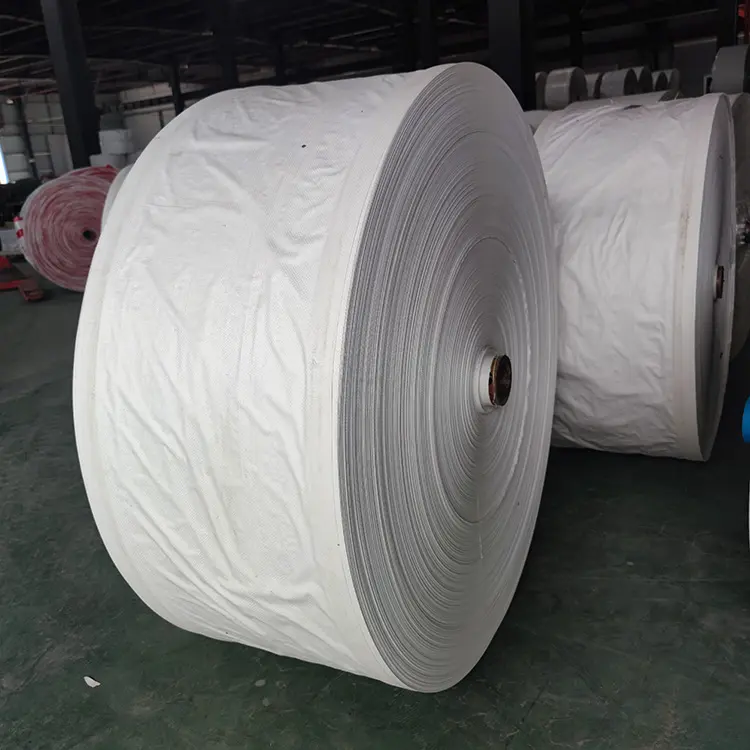 Pp Yardage Roll Materiaal Gemaakt Geweven Stof En Zakrollen Voor Zak En Fibc Bulkzakken 1 Ton