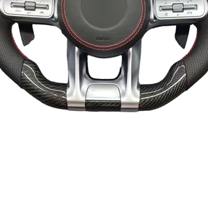 Volant sport en cuir Nappa et fibre de carbone Mercedes-Benz Classe C <span class=keywords><strong>AMG</strong></span> - Couleurs et formes personnalisables - Product Image 3