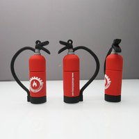 Pendrive USB con Forma de Extintor de Incendios de Goma PVC, Portátil, con Diseño de Dibujos Animados, Personalizable con Logotipo, para Regalo, Venta al Por Mayor