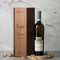 Boîte cadeau en bois de luxe pour vin, logo de marque personnalisé, rembourrage intérieur en bois naturel, présentation haut de gamme, collection de vins