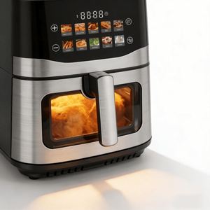 Friteuses à air numériques grande capacité 9,0 L et 10,5 L en acier inoxydable, friteuse à air intelligente avec fenêtre de visualisation et écran couleur - Product Image 4