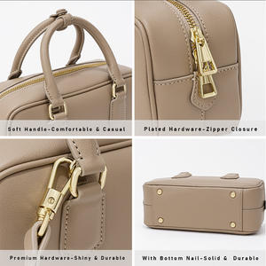 Sac pour femme très tendance, sac bowling Boston en cuir véritable, sac bandoulière pour femme au design original, sac oreiller, sac à main en cuir de vachette - Product Image 4